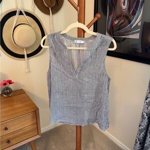 Carve Designs Black and White Striped Tank size medium